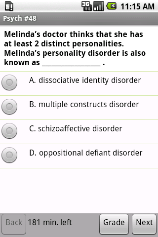 Ap psychology exam questions multiple choice